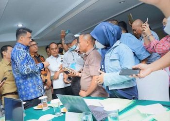 Wali Kota Medan, Bobby Nasution saat membuka secara resmi Uji Kompetensi Wartawan (UKW) Angkatan 46 Tahun 2022 di Hotel Madani Medan. (Foto Ist)