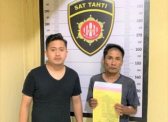 Pelaku DH alias DP alias IP diapit Polisi