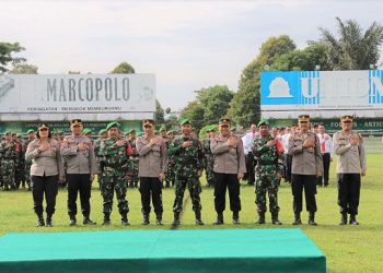 Kapolres Siantar Pimpin Apel Gabungan TNI-Polri Dalam Rangka Penguatan Kerjasama Dengan Pihak Eksternal