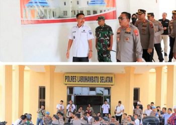 Kapolda Sumut, Irjen Pol RZ Panca Putra Simanjuntak, meninjau persiapan kantor 
Polres Labuhanbatu Selatan (Labusel). (Foto Ist)