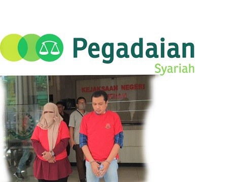 Mantan Kacab Pegadaian Syariah Setia Budi Afriady dan anggotanya Munawwarah selaku mantan Pengelola Agunan segera diadili terkait kasus dugaan korupsi atas raibnya 1,8 kg emas. (Foto Ist)
