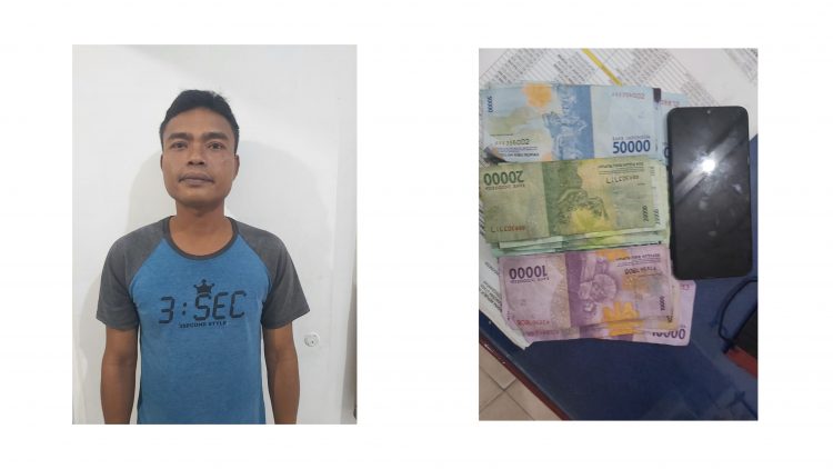Pelaku Erwin dan barang bukti