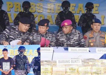 TNI AL Gagalkan Penyelundupan Paket 43 Kg Sabu. (Foto Ist)