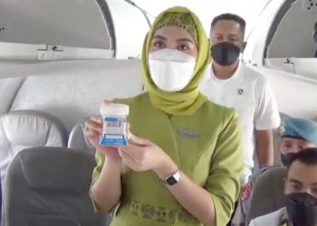 Polda Sumut Tes Urine Awak Pesawat Di Bandara Kualanamu. (Foto Ist)