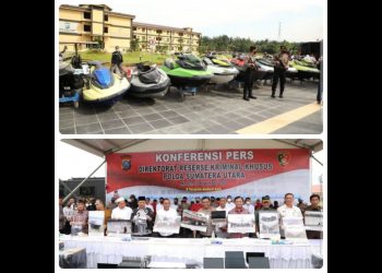 Aset Bos Judi Online Apin BK berupa Jet Ski. (Foto Ist)