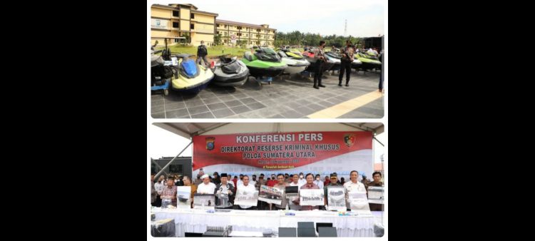 Aset Bos Judi Online Apin BK berupa Jet Ski. (Foto Ist)