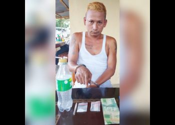 Pelaku NA dan barang bukti