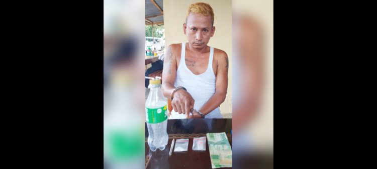 Pelaku NA dan barang bukti