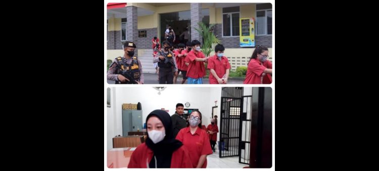 15 Orang Anak Buah Apin BK Bos Judi Online. (Foto Ist)