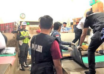 Lapas Klas IIB Tebing Tinggi Gandeng APH Razia Blok Hunian WBP Malam Hari