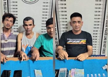 Ke empat pria itu yakni Anju Pranata Sitompul, Asri Sirait, Risdo Hapeni Sinaga dan Indah Syahputra Siallagan beserta seluruh barang bukti