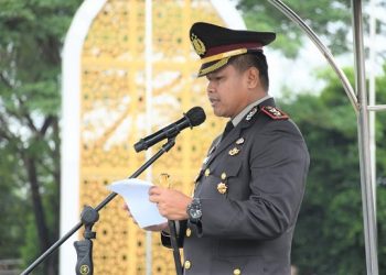 Amanat tertulis Wali Kota Tebing Tinggi dibacakan Kapolres Tebing Tinggi AKBP. Muhammad Kunto Wibisono, S.H, S.I.K, M.M