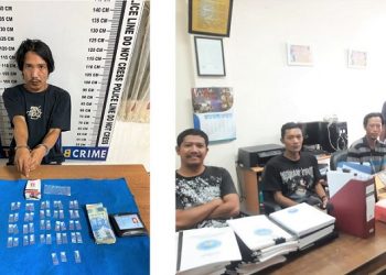 Rianto Tambunan beserta barang bukti narkobanya diamankan diruangan Satres Narkoba Polres Siantar dan ketiga laki-laki test urine positif narkoba diserahkan ke Kantor BNNK Siantar