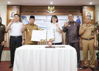 Penandatanganan nota kesepakatan dilakukan langsung Wali Kota Tanjungbalai H Waris Tholib dan Kepala BPJS Kesehatan Cabang Kisaran dr Lenny Marlina