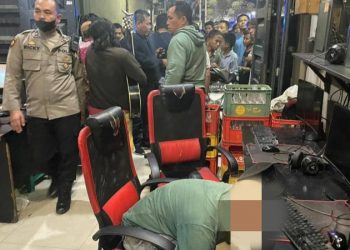 Korban Suhendi pengunjung warnet Legian Jalan Megawati, Medan Area yang meninggal. (Foto Ist)