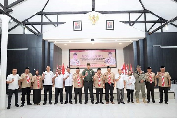 Wali Kota Tanjungbalai sekaligus Ketua Mabicab H Waris Tholib membuka secara resmi Rapat Kerja Cabang (Rakercab) Gerakan Pramuka Kota Tanjungbalai Tahun 2023