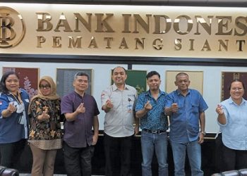 Kepala Kantor Perwakilan Bank Indonesia (KPw-BI) Pematang Siantar, Teuku Munandar menerima kunjungan Pengurus SMSI (Serikat Media Siber Indonesia) di kantornya