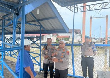 Kapolres Tanjung Balai AKBP Ahmad Yusuf Afandi SIK, MM turun langsung melaksanakan pengecekan penyeberangan Pelabuhan Teluk Nibung (Indonesia) - Port Dickson (Malaysia)