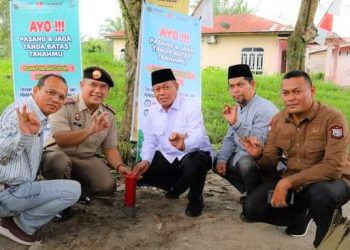 Wali Kota Tanjungbalai menghadiri kegiatan Gerakan Masyarakat Pemasangan Tanda Batas (Gemapatas) bersama Badan Pertanahan (BPN) Kota Tanjungbalai