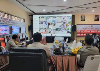 Ruang CCTV Polda Sumut. (Foto Ist)