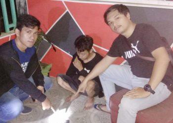 Pelaku JA saat ditangkap Tim Opsnal Sat Resnarkoba Polres Simalungun