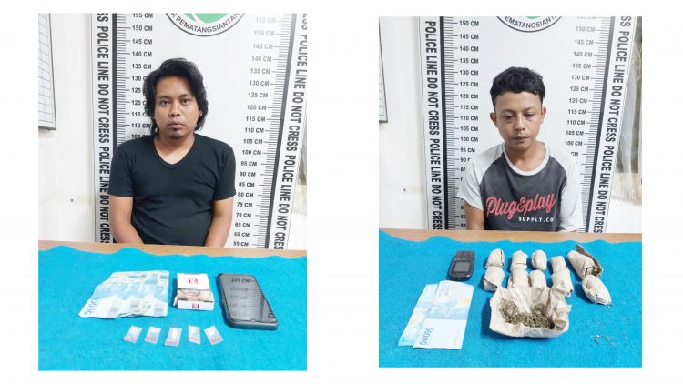 Kedua pelaku, Elieser Turanda Bangun dan Herman Silalahi beserta barang bukti