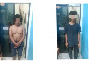 Kedua terduga pelaku curanmor, M. Ridho Siburian dan M. Riszy Apriansyah
