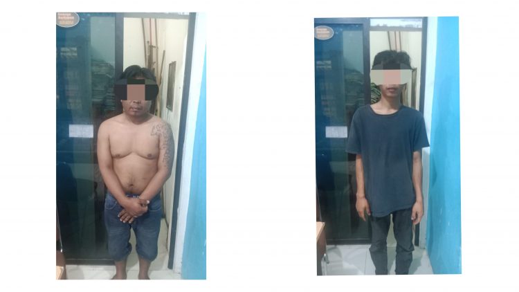 Kedua terduga pelaku curanmor, M. Ridho Siburian dan M. Riszy Apriansyah