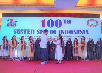 Wali Kota Medan Bobby Nasution saat menghadiri Perayaan Syukuran 100 Tahun Kehadiran Suster Fransiskus Dina (SFD). (Foto Ist)