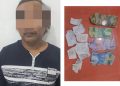 Pelaku Daniel Efendi dan barang bukti
