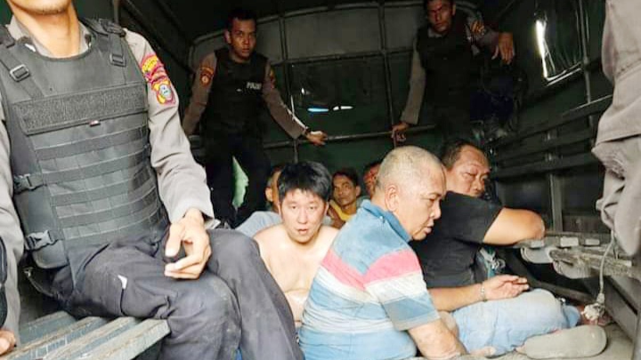 Tim gabungan Polrestabes Medan gerebek barak narkoba dan judi di Sky Garden, Dusun Tanjung Pamah, Desa Namo Rube Julu, Kecamatan Kutalimbaru, Kabupaten Deli Serdang. (Foto Ist)