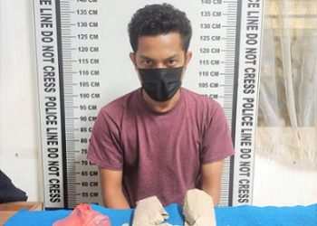 Pelaku Doly Putra Hasudungan Manurung dan barang bukti