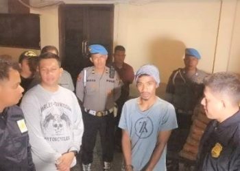 Mawardi terdakwa yang kedapatan membawa narkoba jenis ganja seberat 1,3 ton ke Kota Medan yang ditangkap pihak Polrestabes Medan. (Foto Ist)
