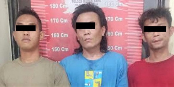 Tiga orang pengedar sabu dari Jalan Sejati, Gang Selamat, Kelurahan Sari Rejo, Medan Polonia. (Photo Ist)