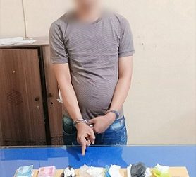 Bandar shabu ES alias B beserta barang bukti sudah diamankan di Sat Narkoba Polres Tanjung Balai