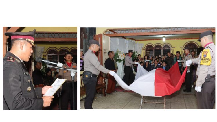 Wakapolres Siantar Kompol Pardamean Hutahaean, S.H, S.I.K, M.H Pimpin Pemakaman Jenazah Almarhum AIPTU Irwan Ronaldo Purba Brigadir si dokkes Polres Siantar dengan tradisi kepolisian.