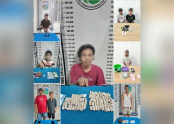 Para Pengedar yang ditangkap Polres Siantar