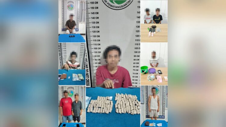 Para Pengedar yang ditangkap Polres Siantar