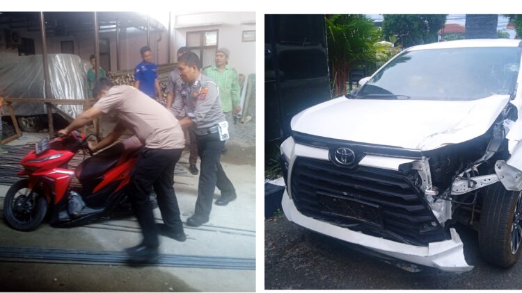 Penyidik Unit Gakkum Sat Lantas Polres Siantar saat Tahap 2 barang bukti ke Kantor Kejari Siantar