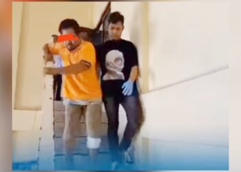 SY alias Munir pelaku pemerkosaan Ibu Mertua (Foto Ist) saat digiring Polisi