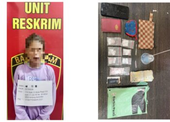 Pelaku A alias I dan barang bukti