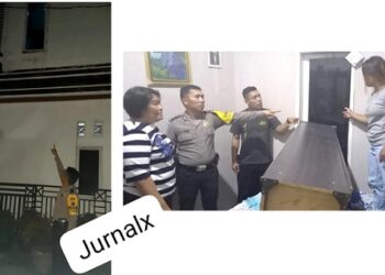 Kapolsek Siantar Utara AKP Herli D. Damanik SH saat pimpin olah TKP