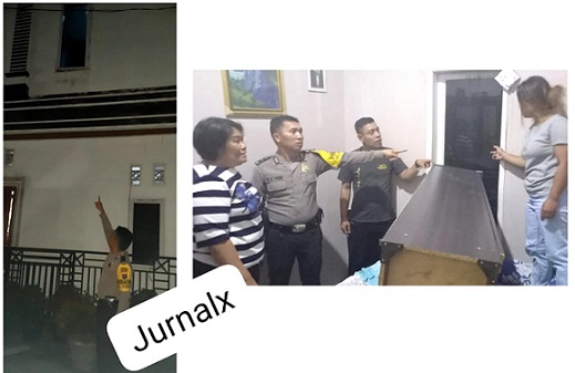 Kapolsek Siantar Utara AKP Herli D. Damanik SH saat pimpin olah TKP