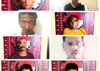 Para tersangka narkoba yang ditangkap Polres Tanjung Balai
