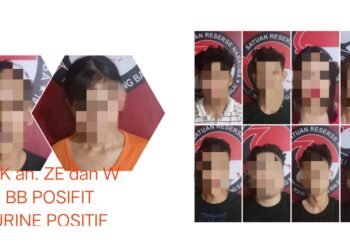 Para pengunjung yang diamankan
