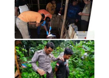 Kondisi Maha Putra Tarigan meninggal ditikam dan pelaku yang ditangkap. (Foto Ist)
