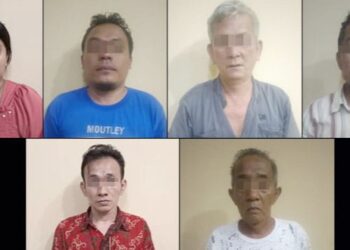 Polda Sumut tangkap 6 Pelaku Judi Togel di Asahan. (Foto Ist)
