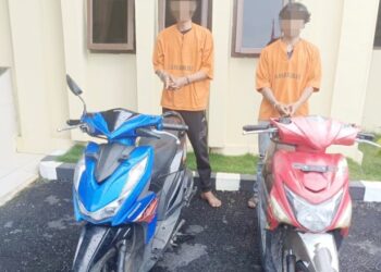 Dua tersangka curanmor di wilayah Taput. (Foto Ist)