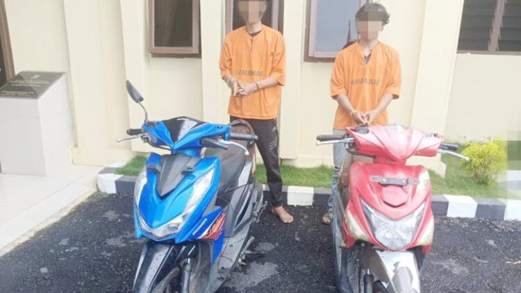 Dua tersangka curanmor di wilayah Taput. (Foto Ist)