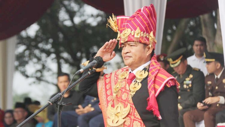 Pj.Gubsu, Hassanudin memimpin upacara Hari Sumpah Pemuda Tingkat Provinsi tahun 2023. (Foto Ist)